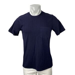 Sfera Mens Navy Blue Short Sleeve Crew Neck Pocket Regular Fit T Shirt Tee Top M